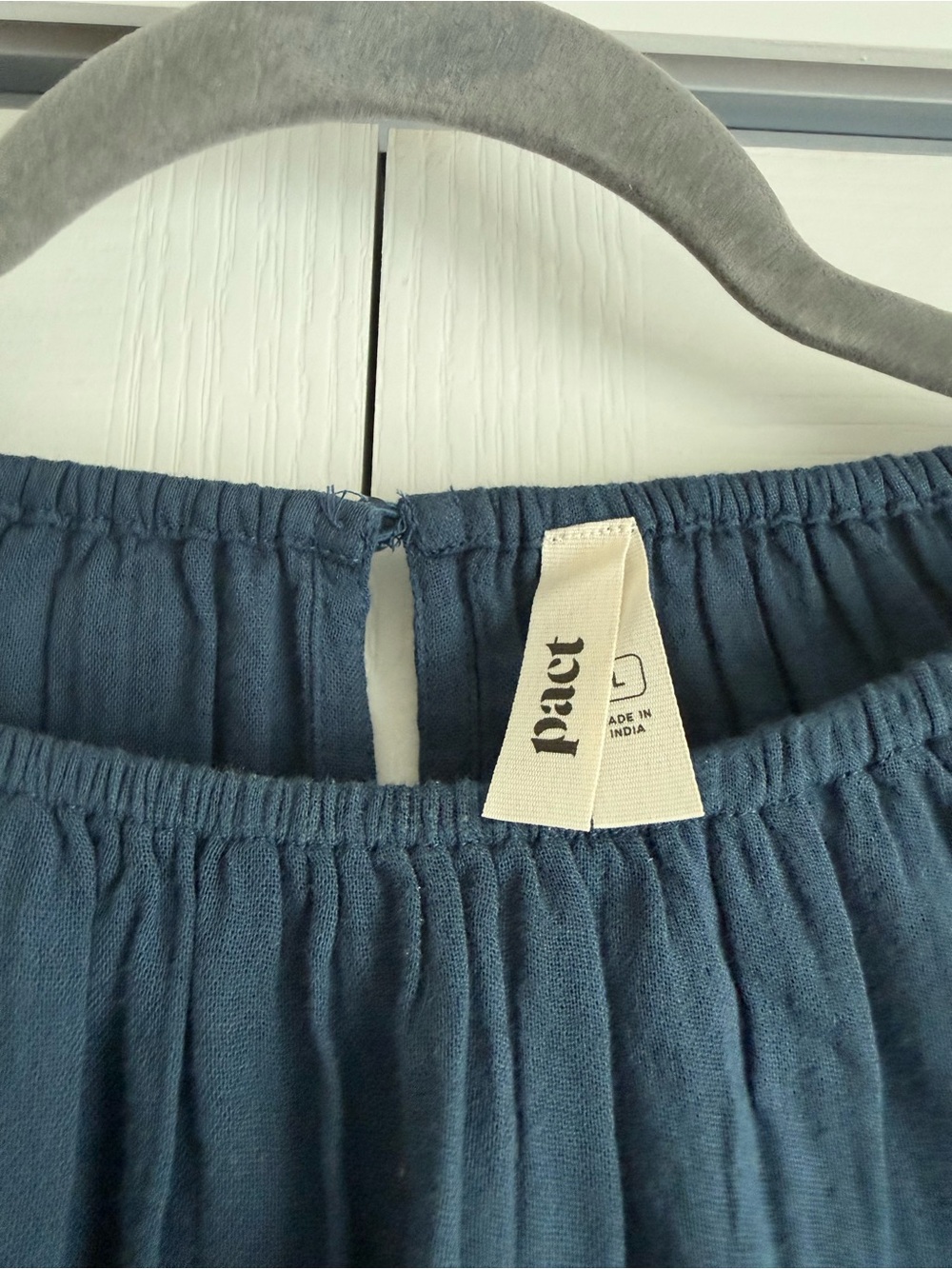 Pact Navy Sleeveless Gathered-Neck Camisole - Picture 2 of 2